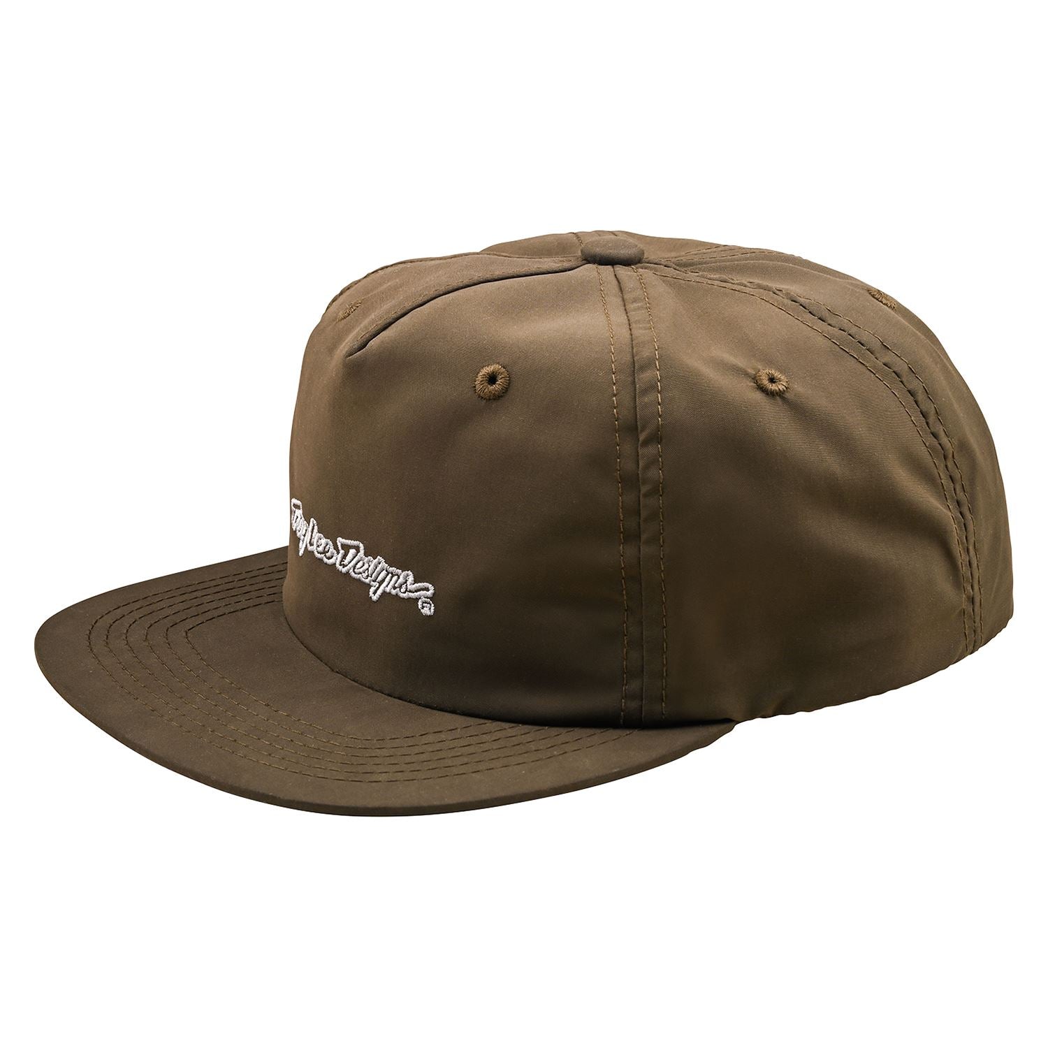 Troy Lee Designs Spring 2025 MX Signature Unstructured Snapback Cap Olive Canvas
